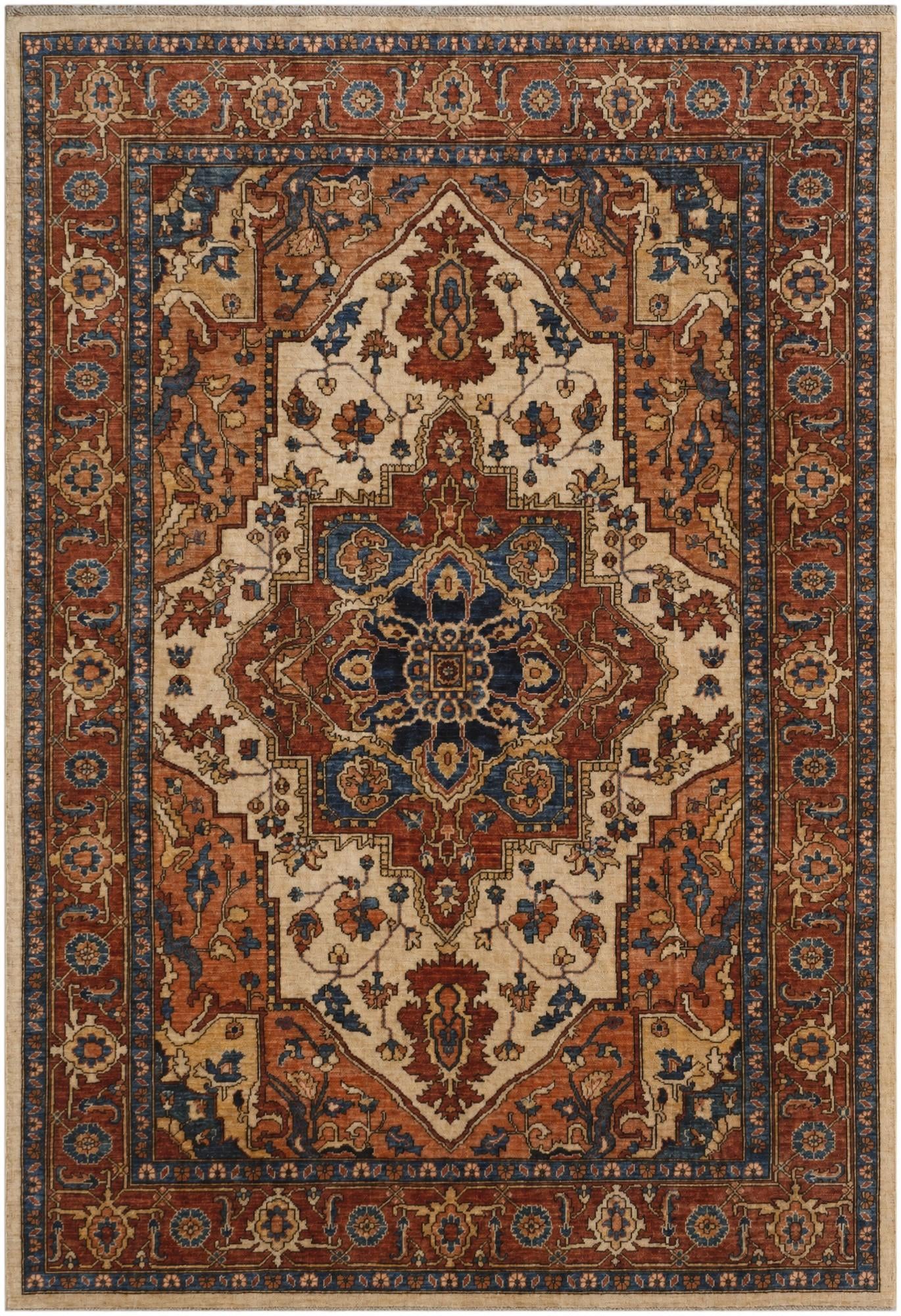6' 8 x 9' 5 Hand Knotted Heriz Rug