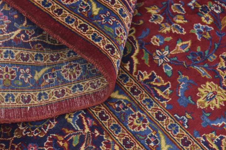 10' x 13' 5 Hand Knotted Kashan Persian Wool Rug