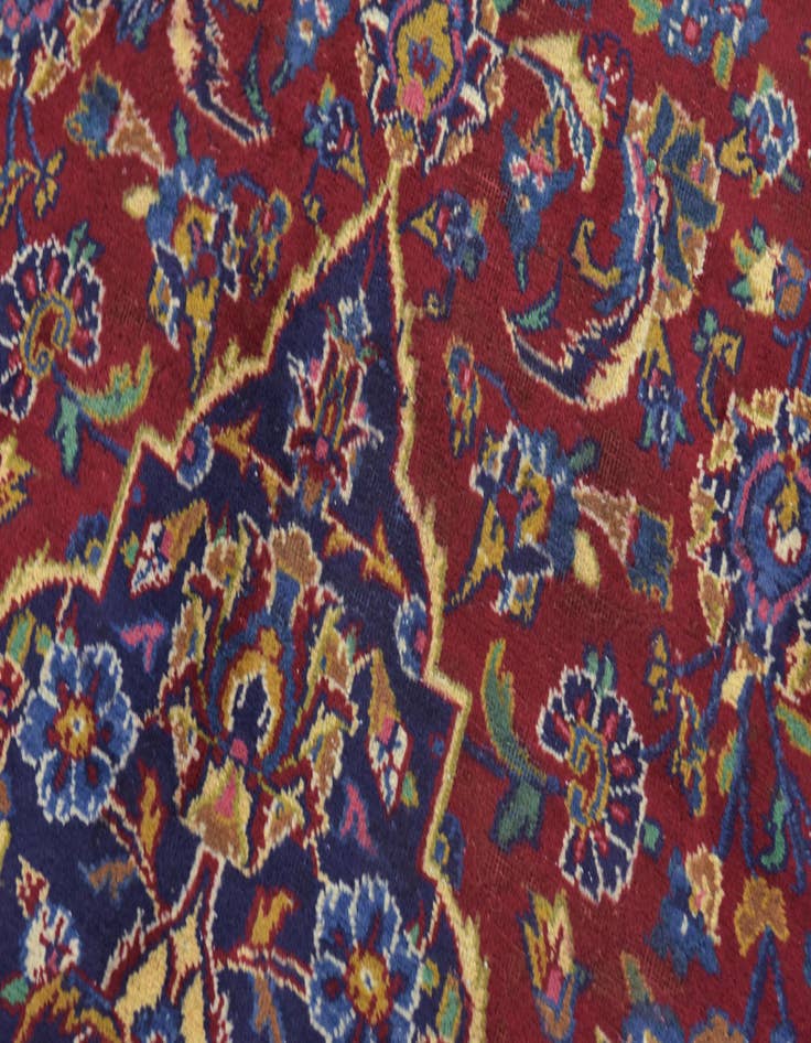 Detail image of 10' x 13' 5 Hand Knotted Kashan Persian Wool Rug