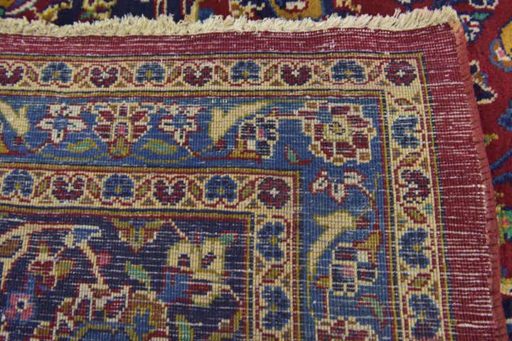 10' x 13' 5 Hand Knotted Kashan Persian Wool Rug