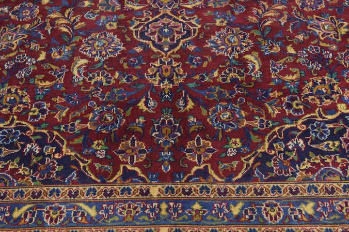 10' x 13' 5 Hand Knotted Kashan Persian Wool Rug
