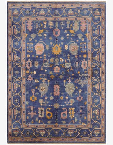 5' 7 x 7' 11 Hand Knotted Kazak Rug