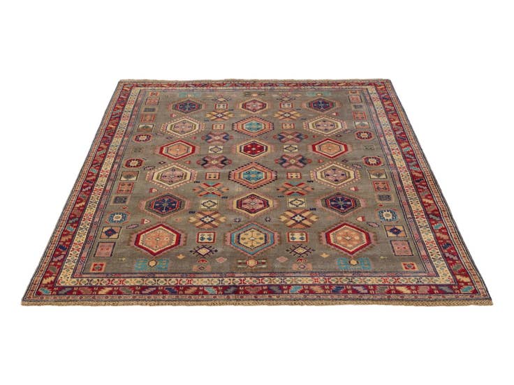 Detail image of 5' 8 x 7' 7 Hand Knotted Kazak Rug