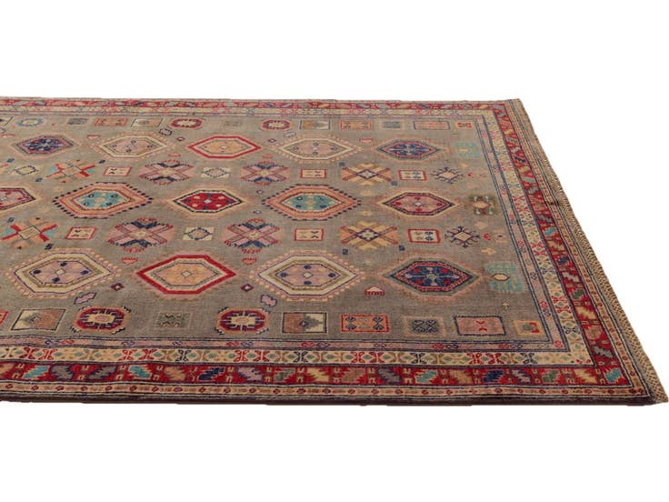 Detail image of 5' 8 x 7' 7 Hand Knotted Kazak Rug