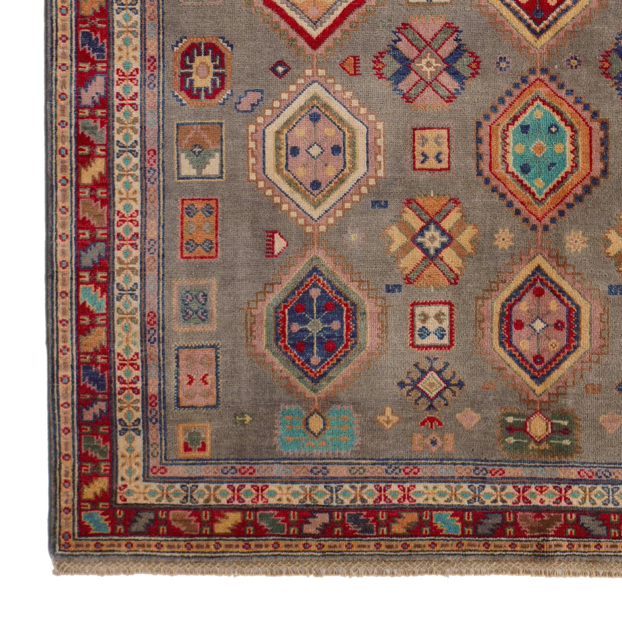 5' 8 x 7' 7 Hand Knotted Kazak Rug