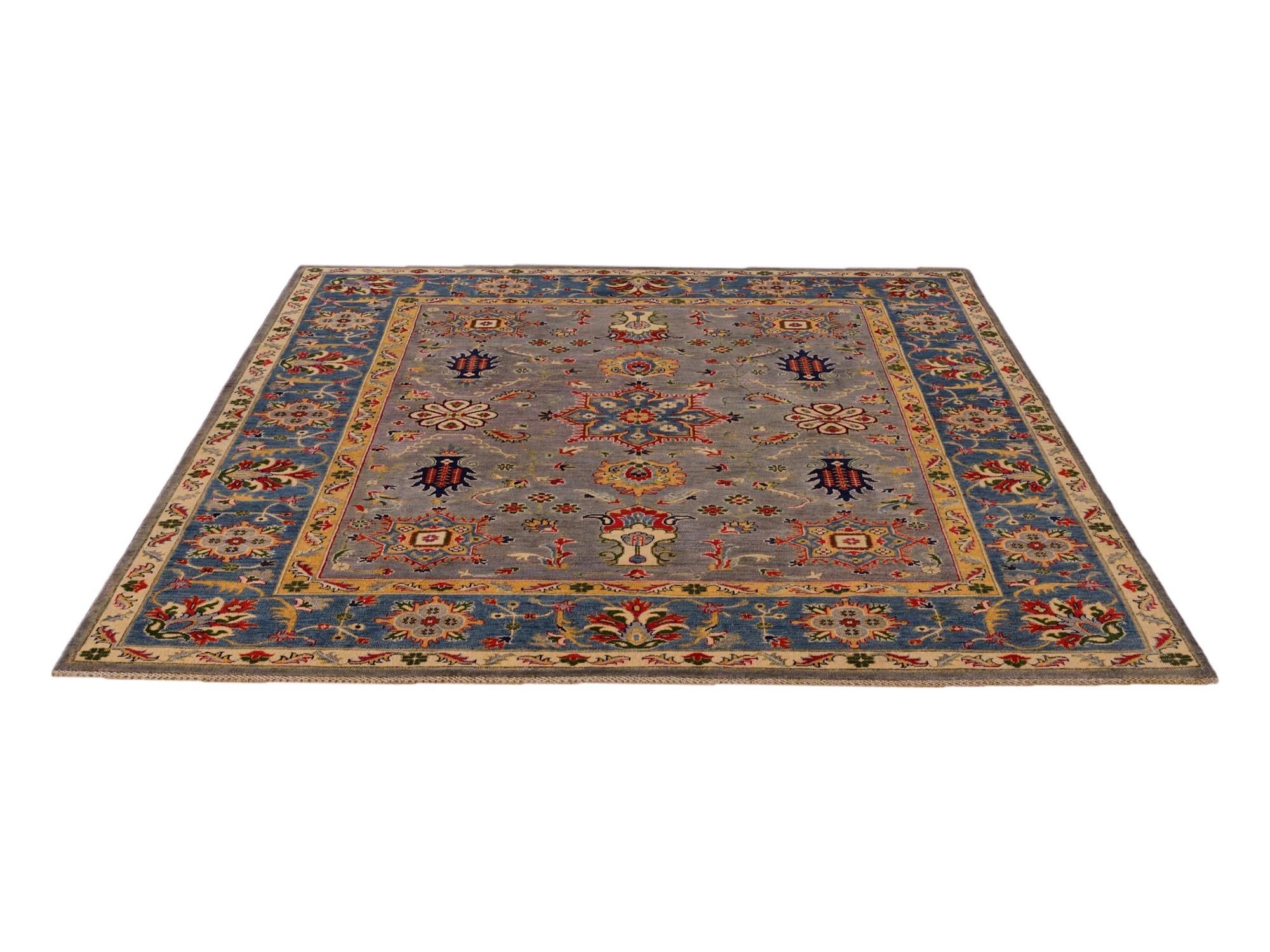 8' 1 x 9' 9 Hand Knotted Kazak Rug