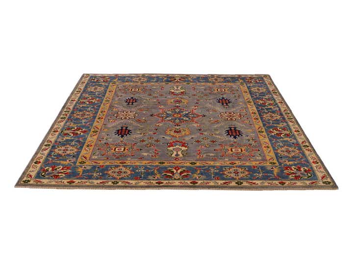 8' 1 x 9' 9 Hand Knotted Kazak Rug