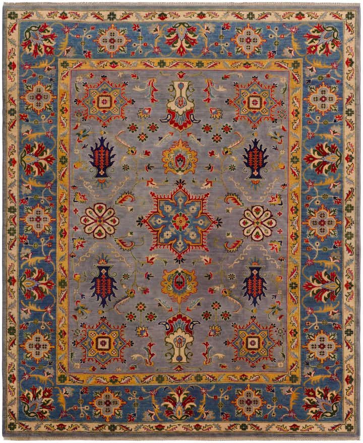 8' 1 x 9' 9 Hand Knotted Kazak Rug