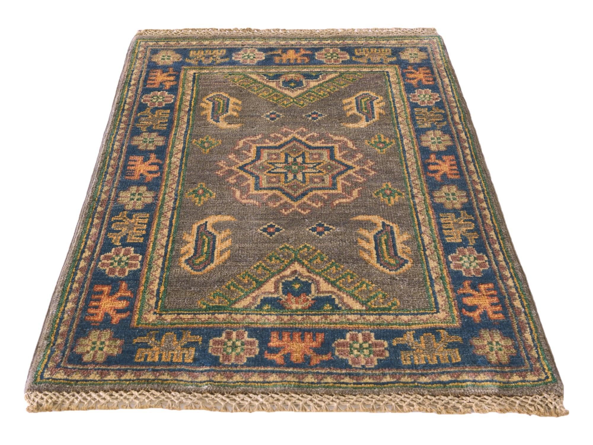 2' x 2' 10 Hand Knotted Kazak Rug