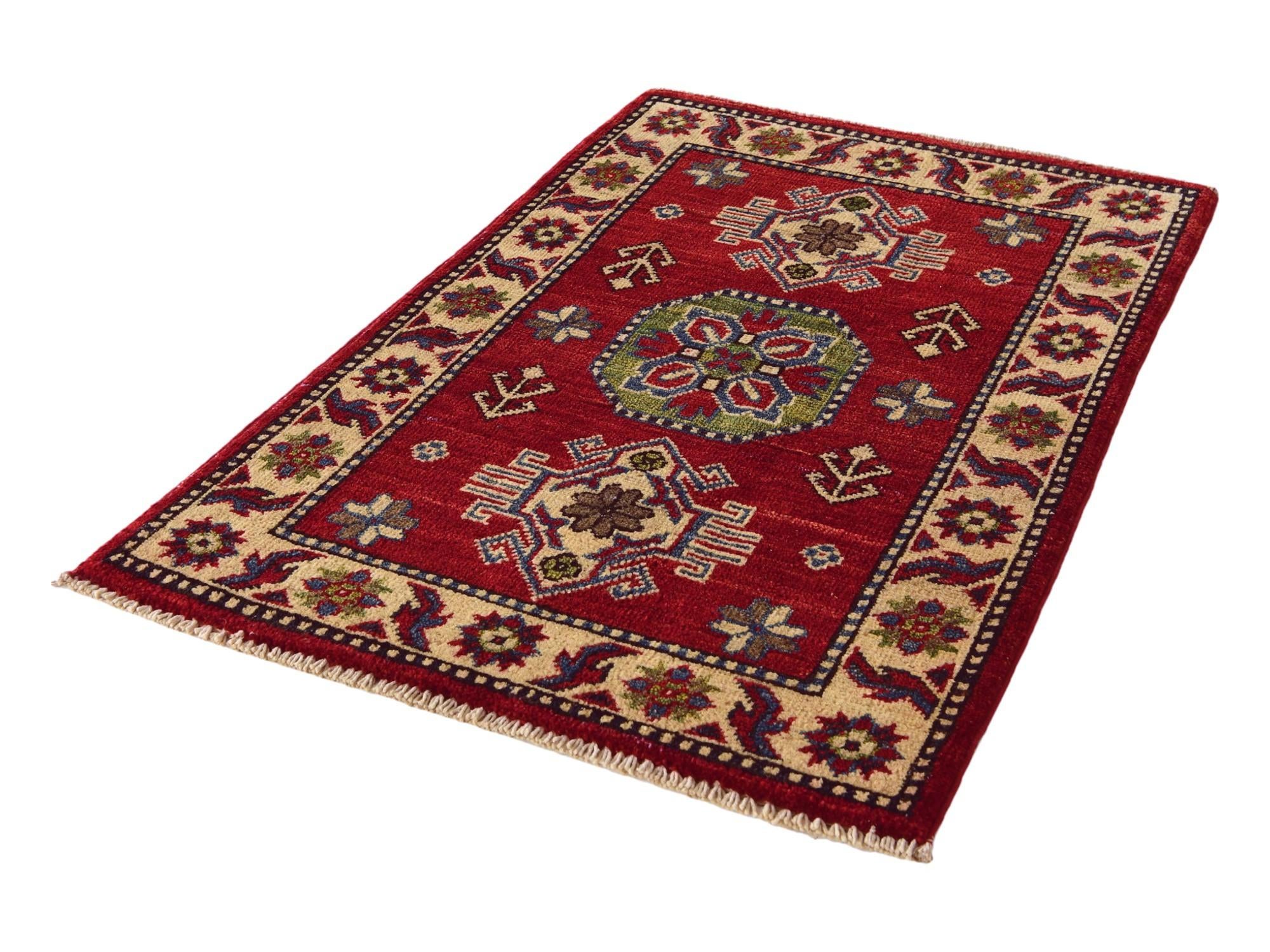 2' x 3' 1 Hand Knotted Kazak Rug