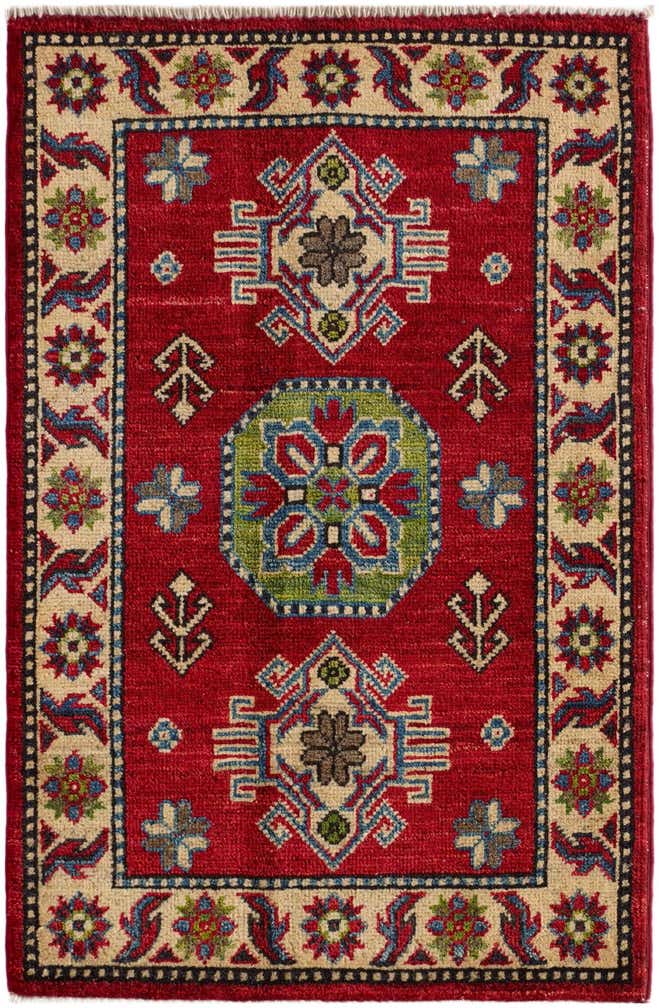 2' x 3' 1 Hand Knotted Kazak Rug