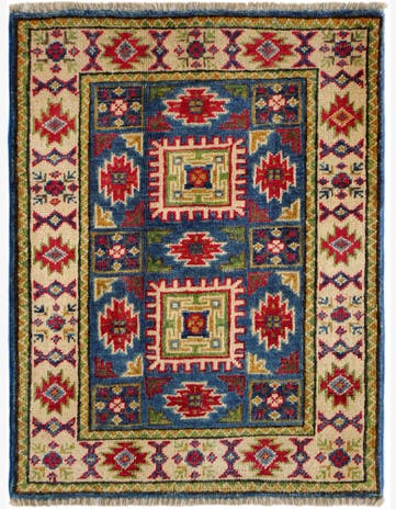 2' 2 x 2' 10 Hand Knotted Kazak Rug