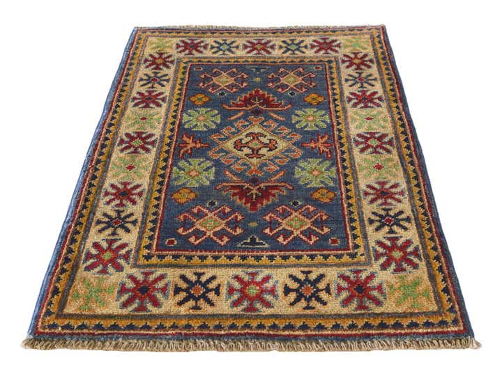 2' x 3' 1 Hand Knotted Kazak Rug