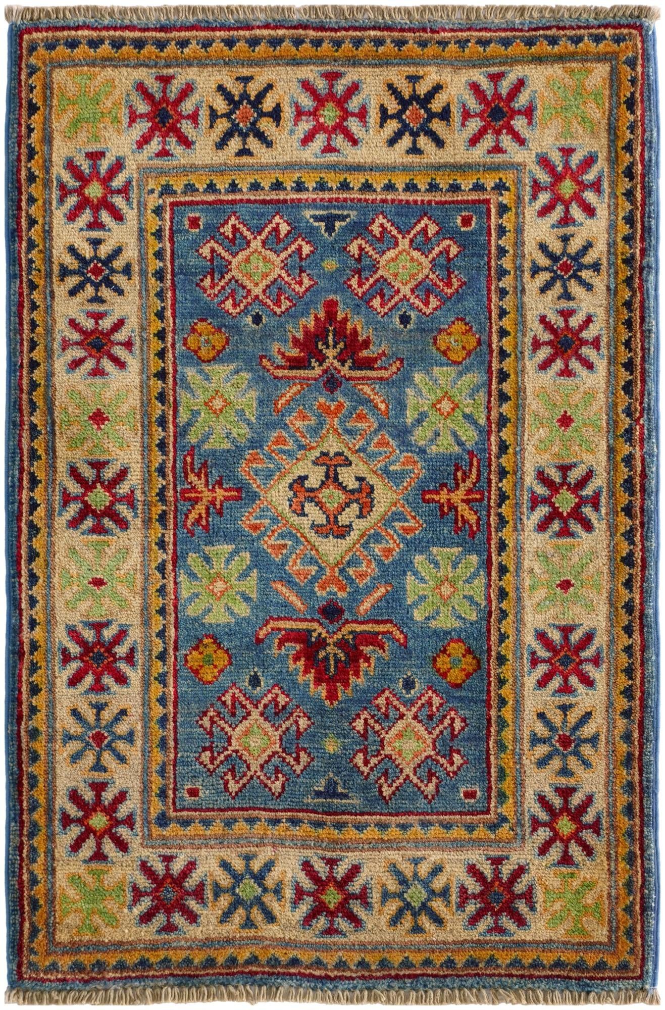 2' x 3' 1 Hand Knotted Kazak Rug
