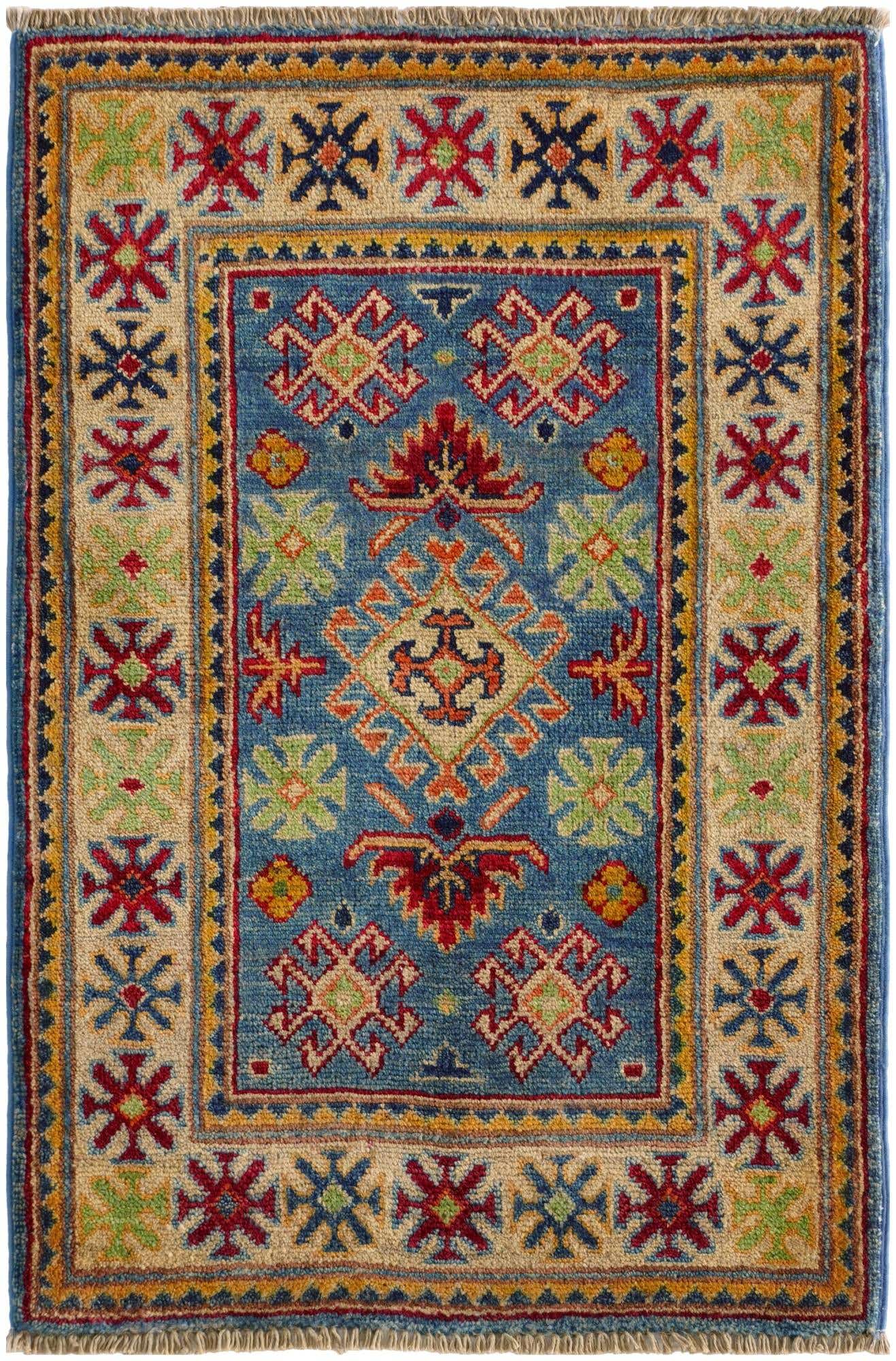 2' x 3' 1 Hand Knotted Kazak Rug