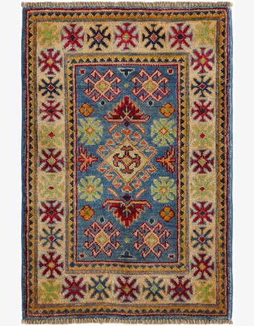 2' x 3' 1 Hand Knotted Kazak Rug