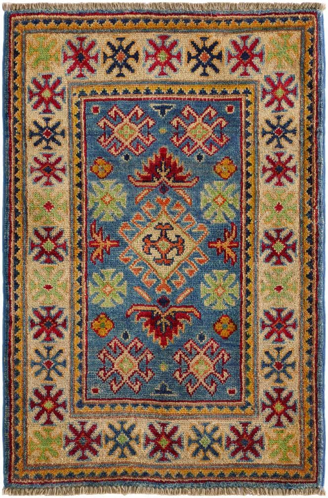 2' x 3' 1 Hand Knotted Kazak Rug