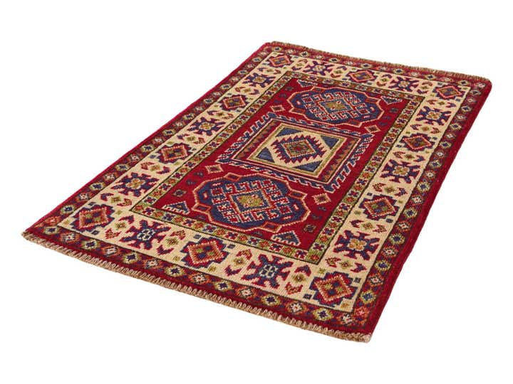 1' 11 x 3' Hand Knotted Kazak Rug