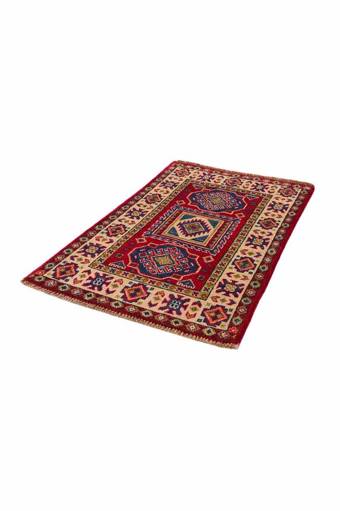 1' 11 x 3' Hand Knotted Kazak Rug