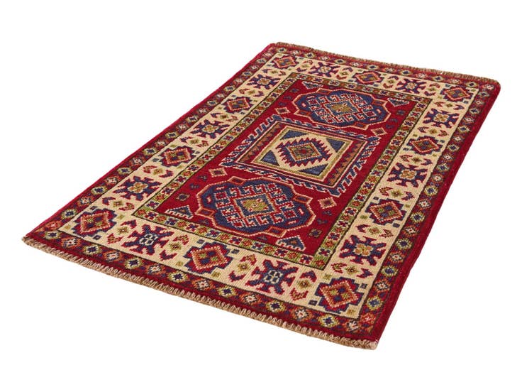 Detail image of 1' 11 x 3' Hand Knotted Kazak Rug