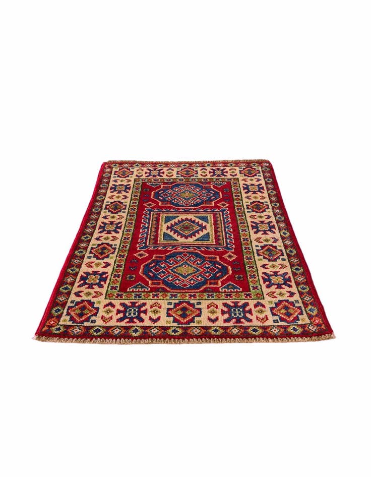 Detail image of 1' 11 x 3' Hand Knotted Kazak Rug