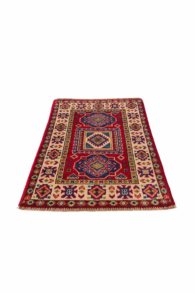 1' 11 x 3' Hand Knotted Kazak Rug