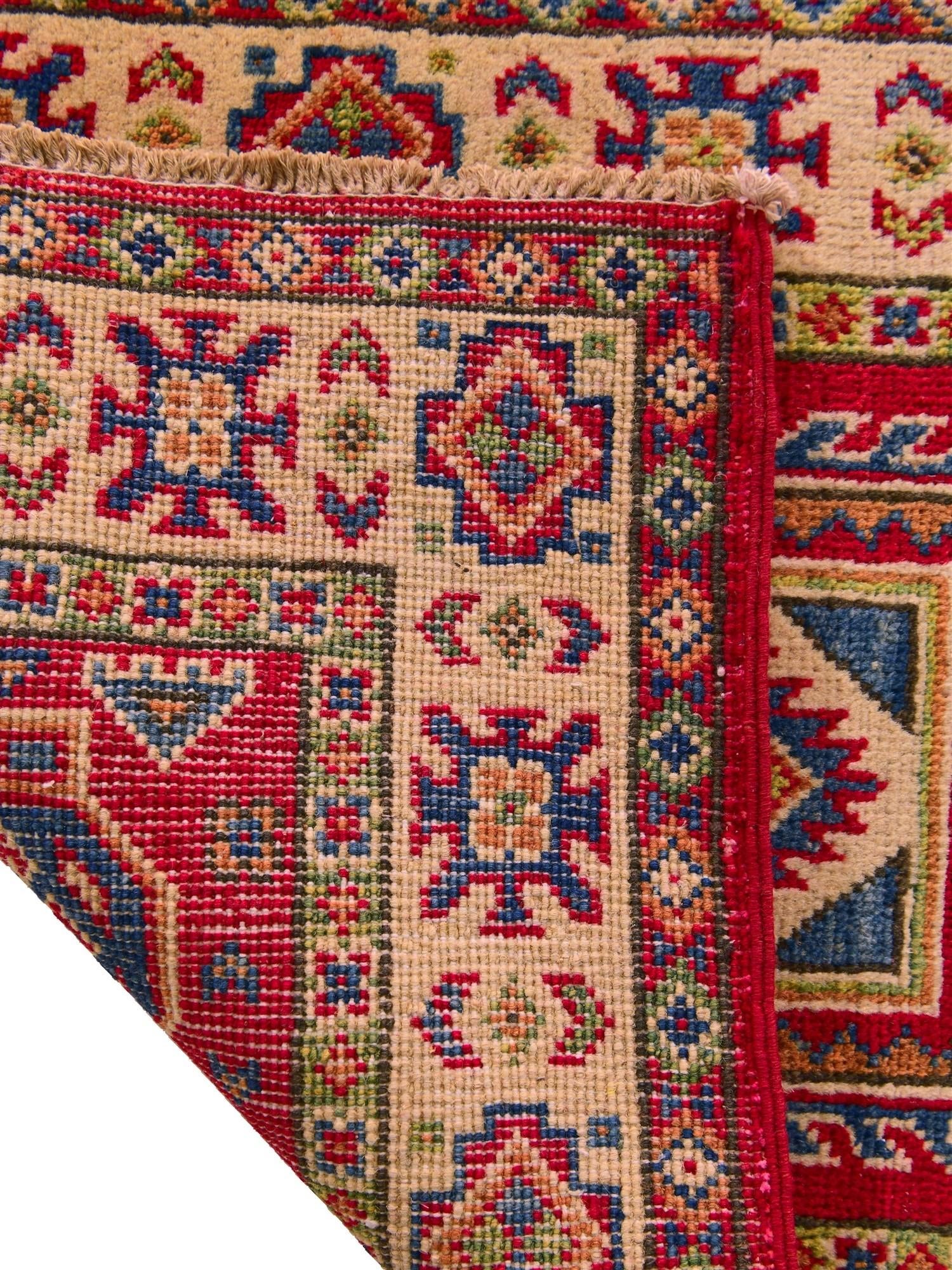 1' 11 x 3' Hand Knotted Kazak Rug