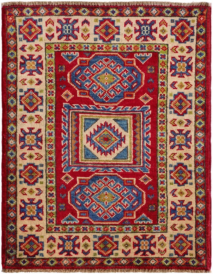 Detail image of 1' 11 x 3' Hand Knotted Kazak Rug