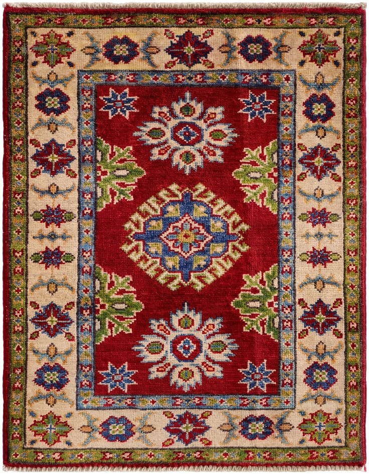Detail image of 2' 1 x 3' 1 Hand Knotted Kazak Rug