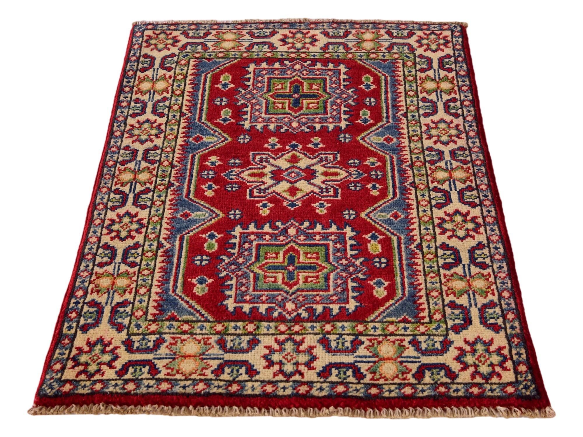 2' x 3' 2 Hand Knotted Kazak Rug
