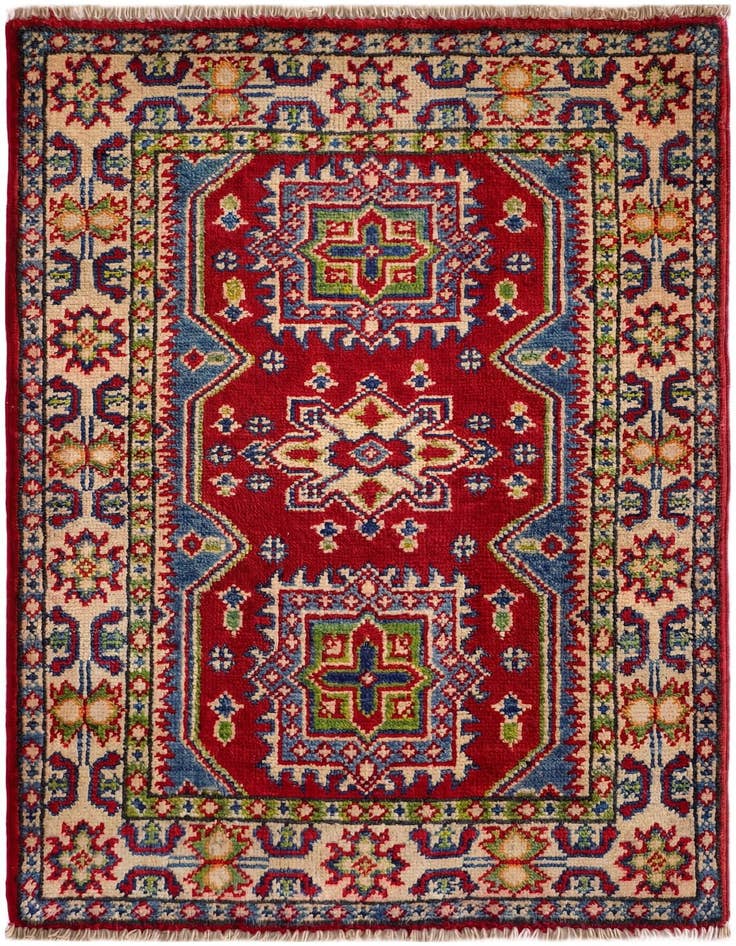 Detail image of 2' x 3' 2 Hand Knotted Kazak Rug