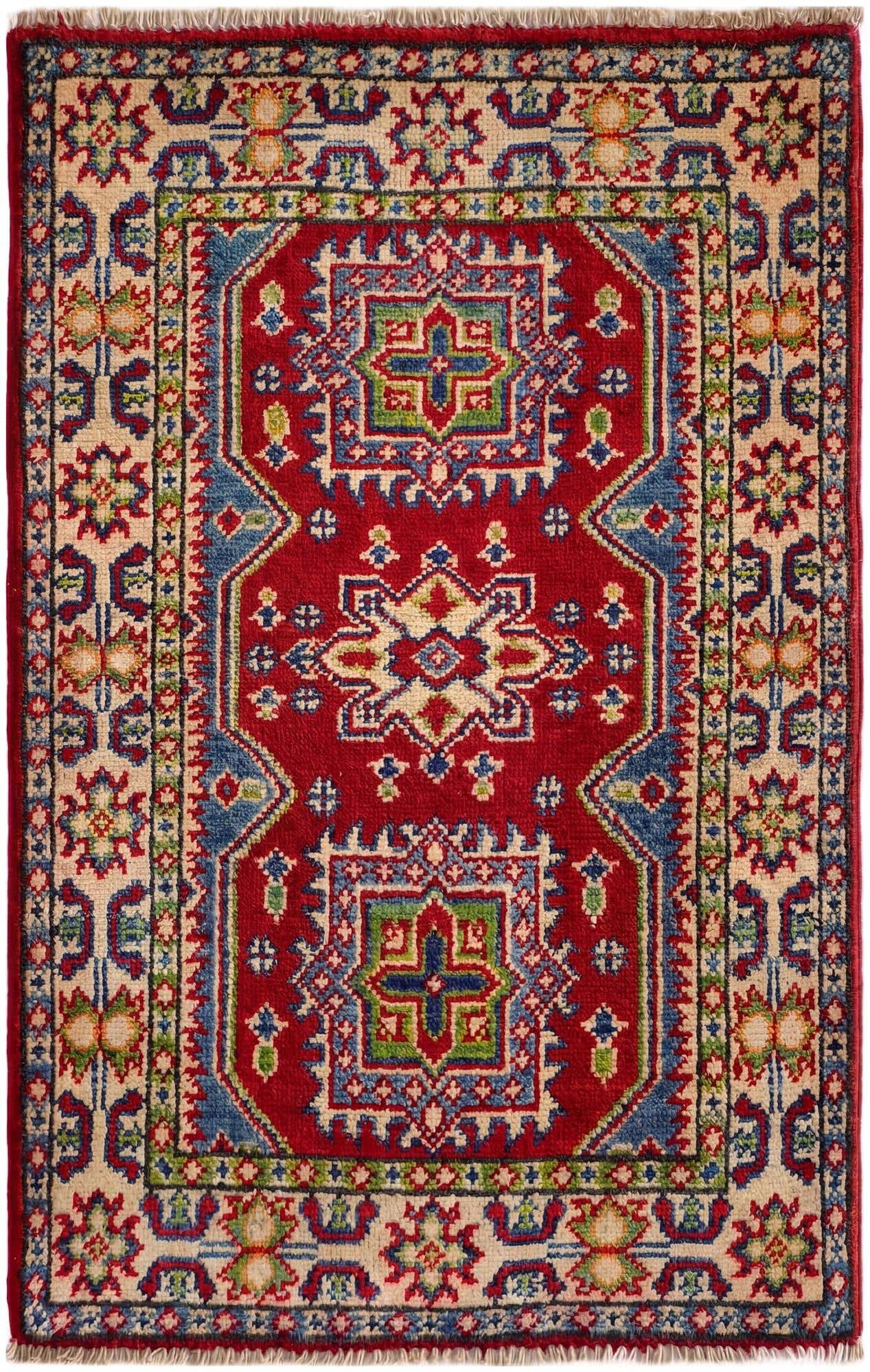 2' x 3' 2 Hand Knotted Kazak Rug
