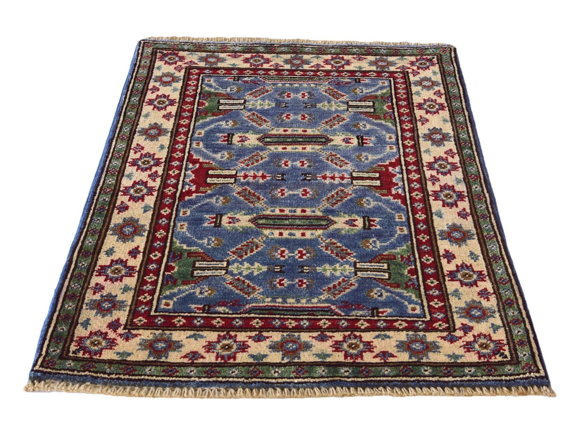 2' x 3' Hand Knotted Kazak Rug