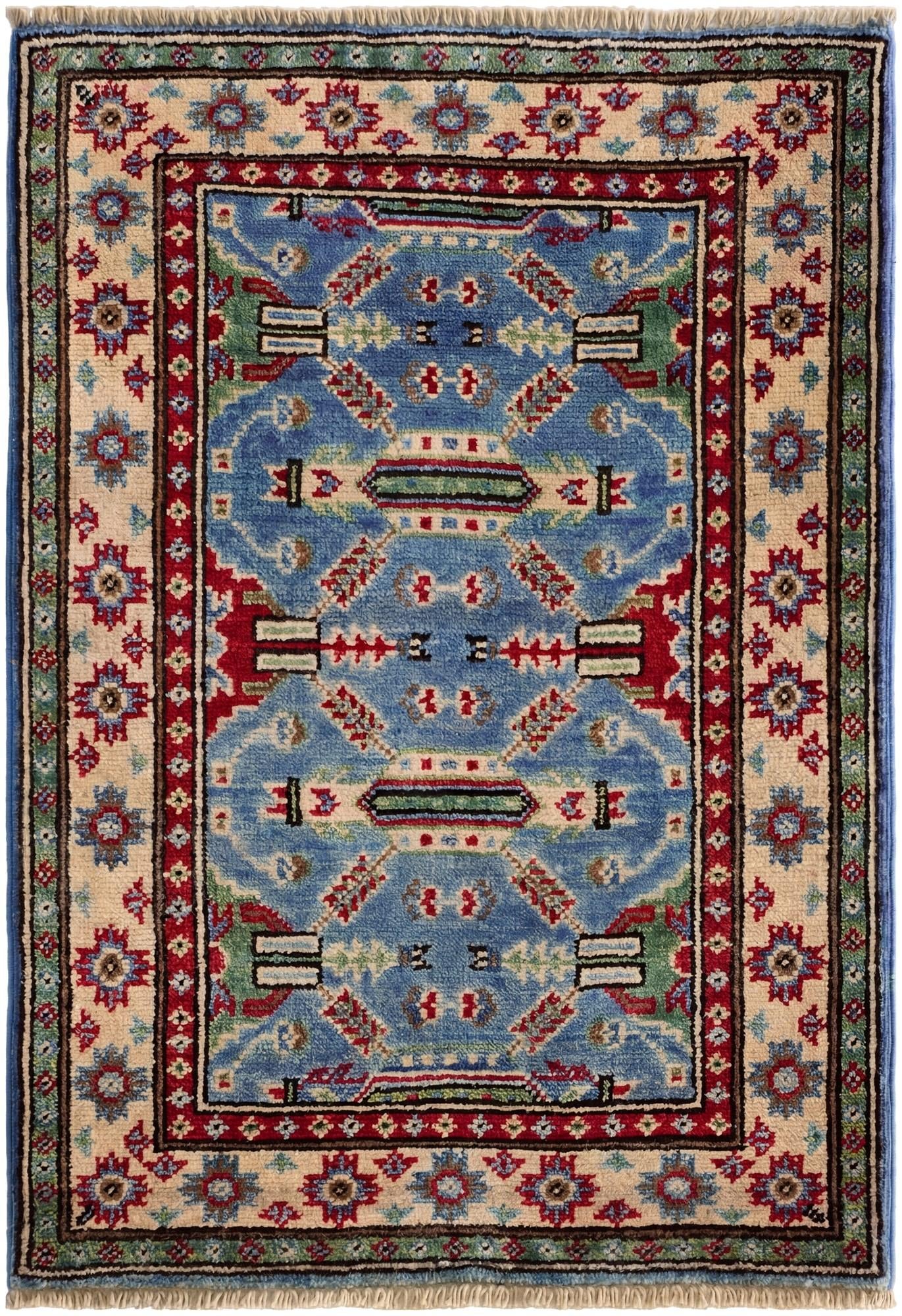 2' x 3' Hand Knotted Kazak Rug