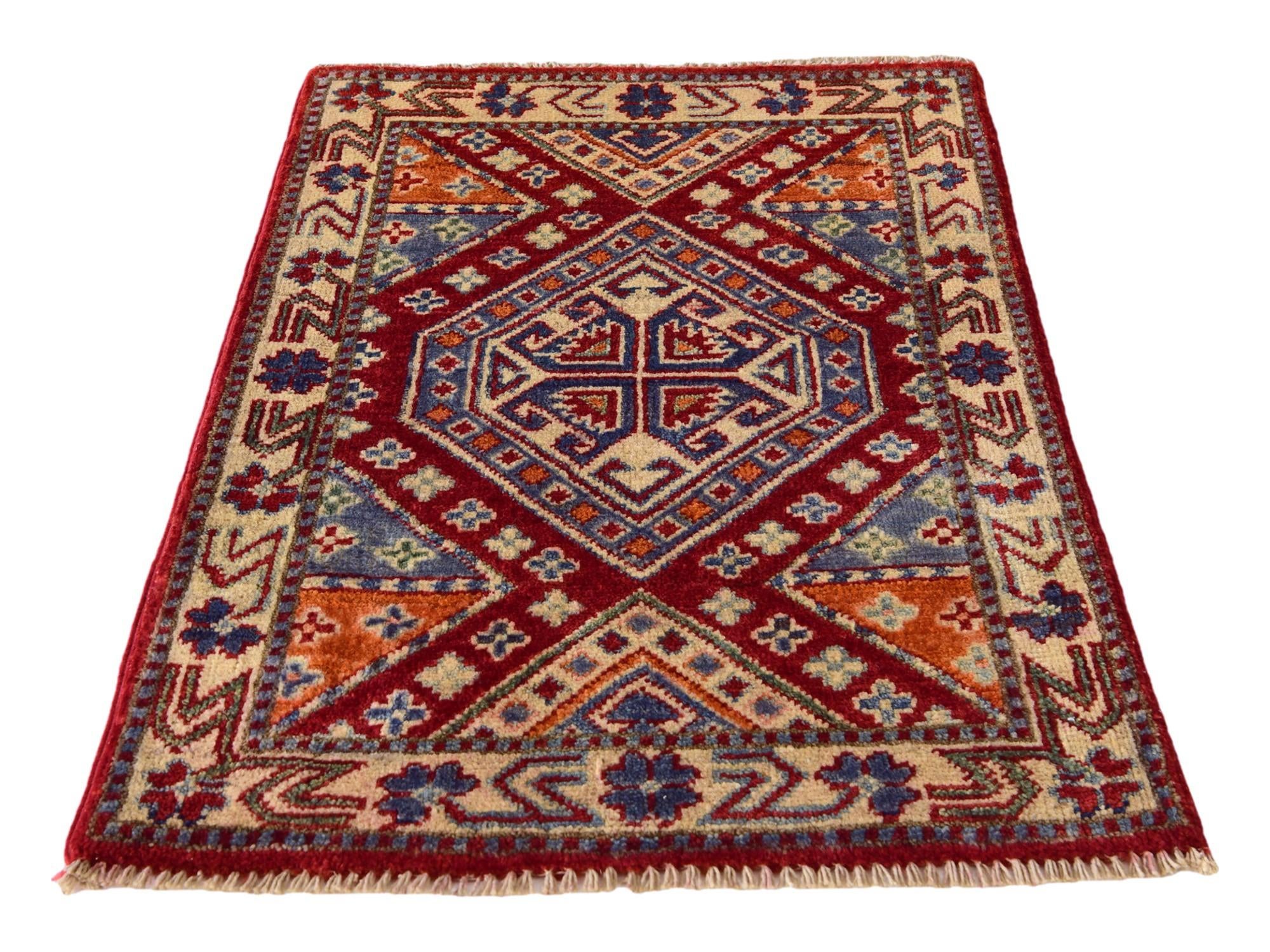 2' x 2' 11 Hand Knotted Kazak Rug