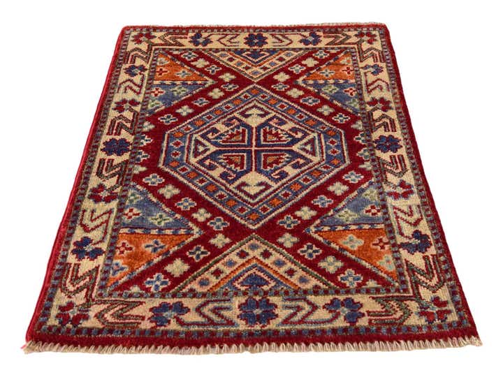 2' x 2' 11 Hand Knotted Kazak Rug