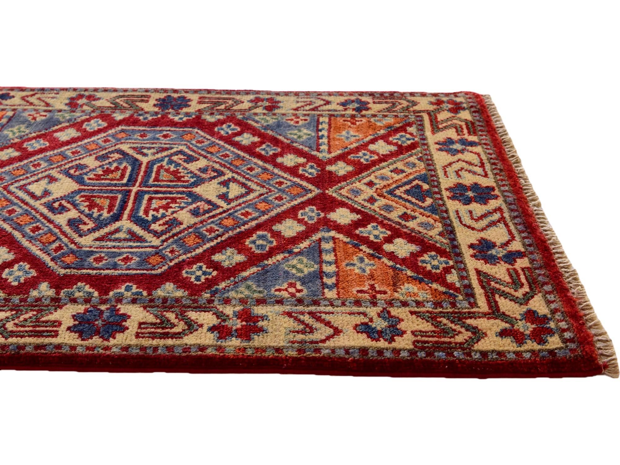 2' x 2' 11 Hand Knotted Kazak Rug
