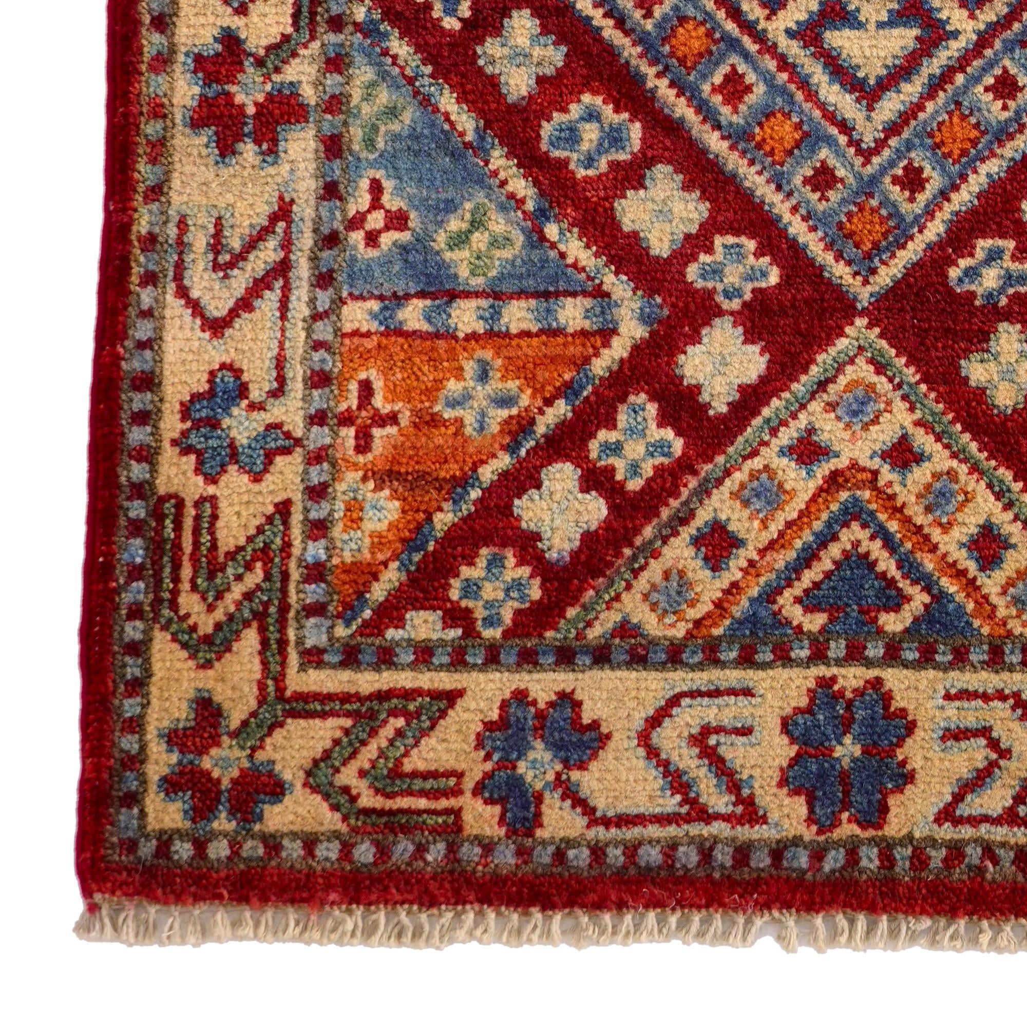 2' x 2' 11 Hand Knotted Kazak Rug