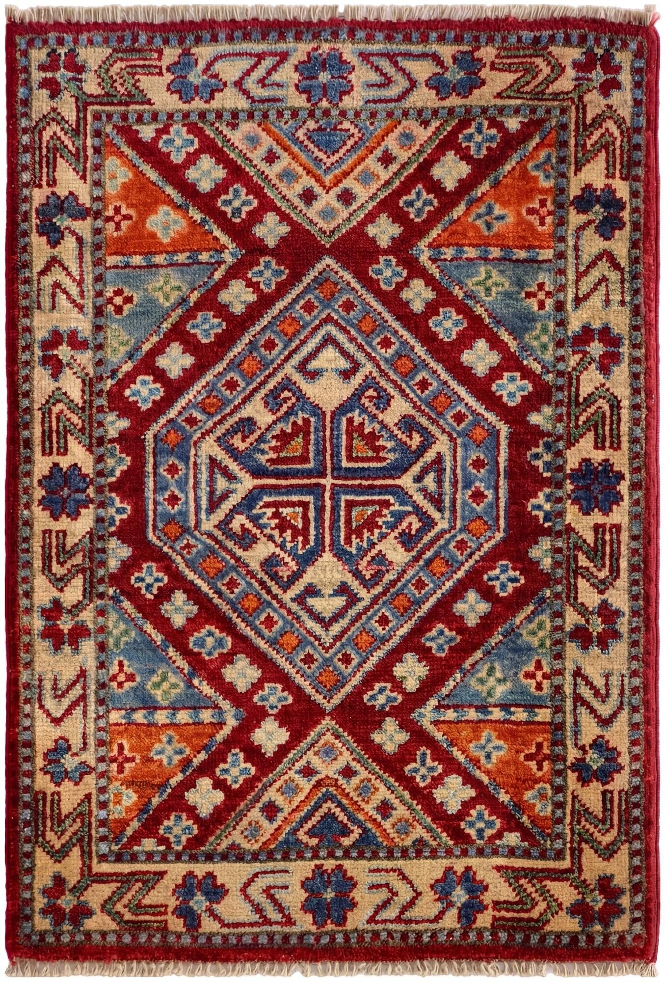 2' x 2' 11 Hand Knotted Kazak Rug
