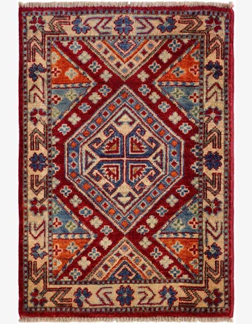 2' x 2' 11 Hand Knotted Kazak Rug