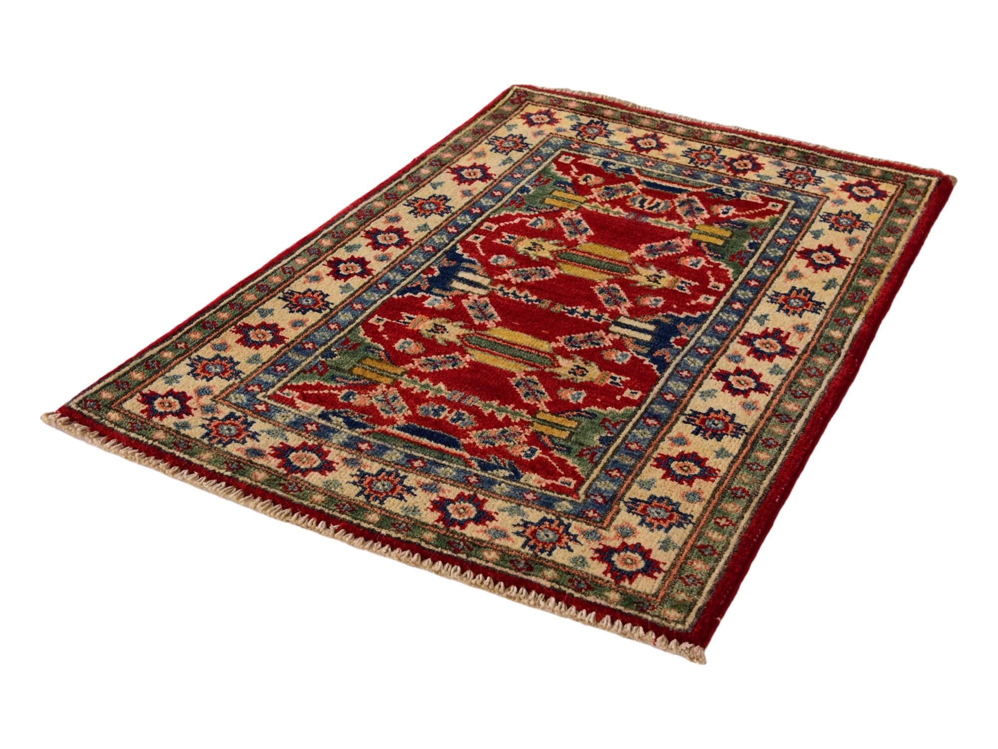 2' x 2' 11 Hand Knotted Kazak Rug