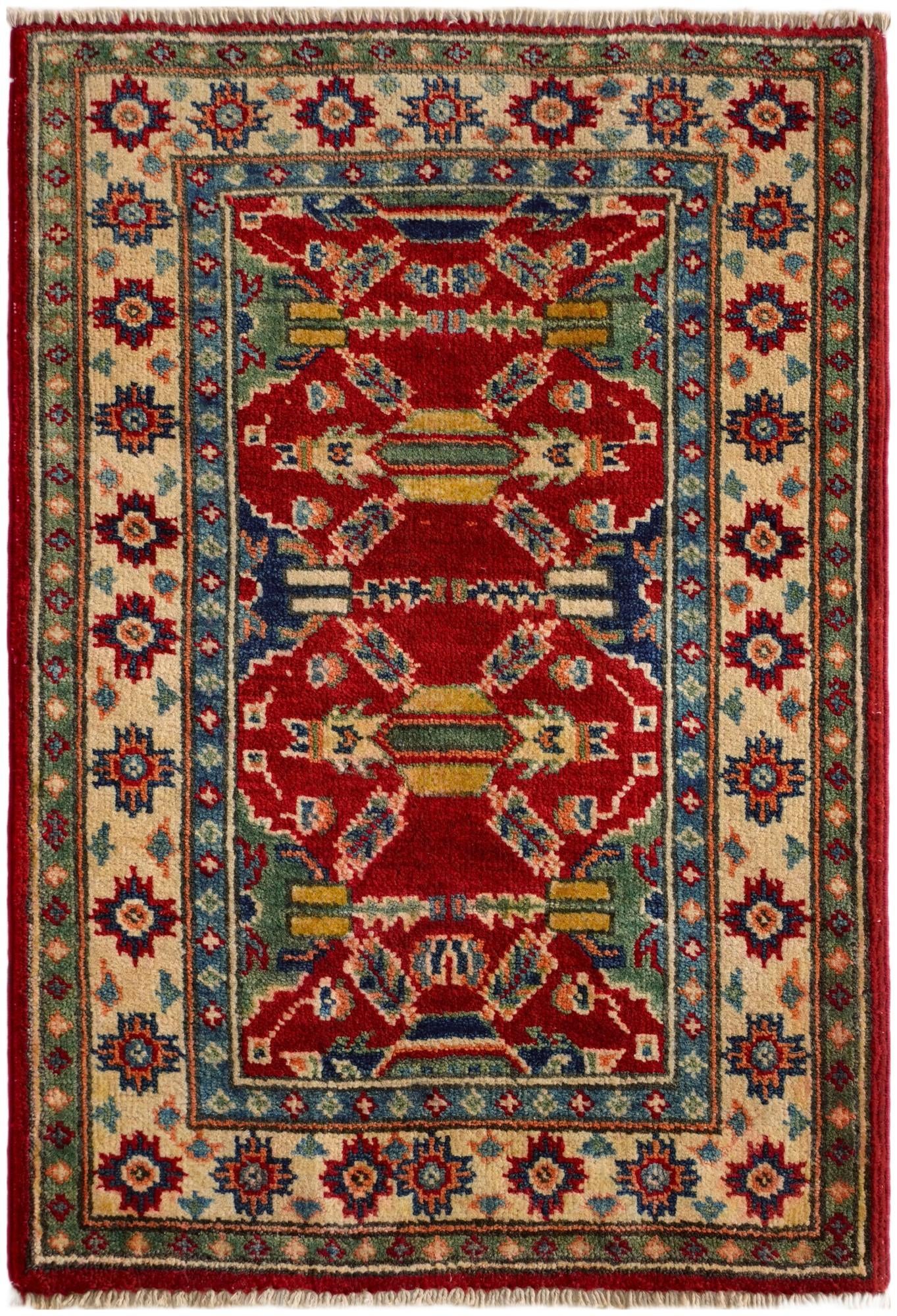 2' x 2' 11 Hand Knotted Kazak Rug
