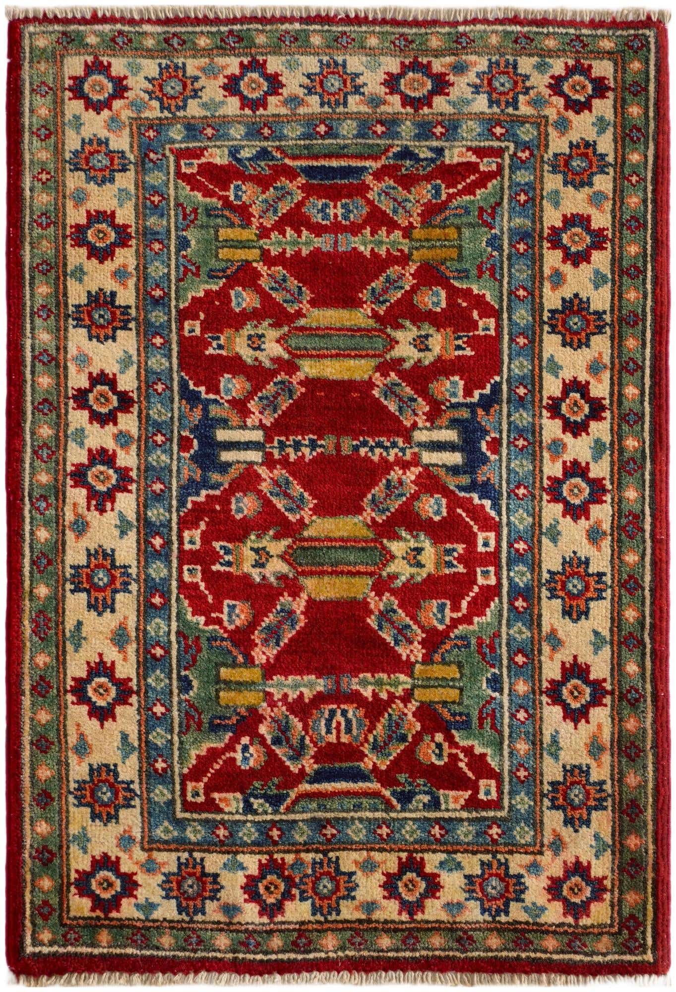 2' x 2' 11 Hand Knotted Kazak Rug