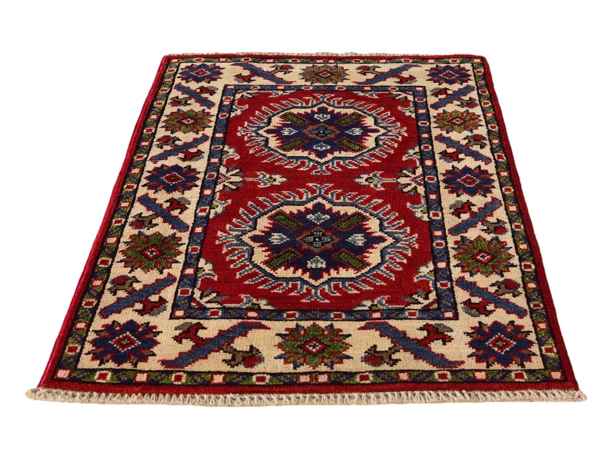 2' x 2' 11 Hand Knotted Kazak Rug