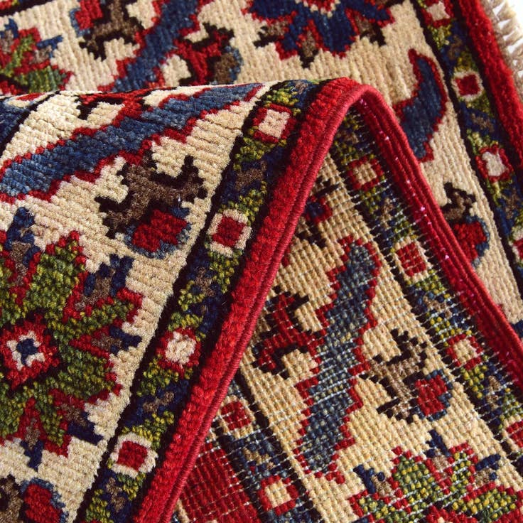 Detail image of 2' x 2' 11 Hand Knotted Kazak Rug