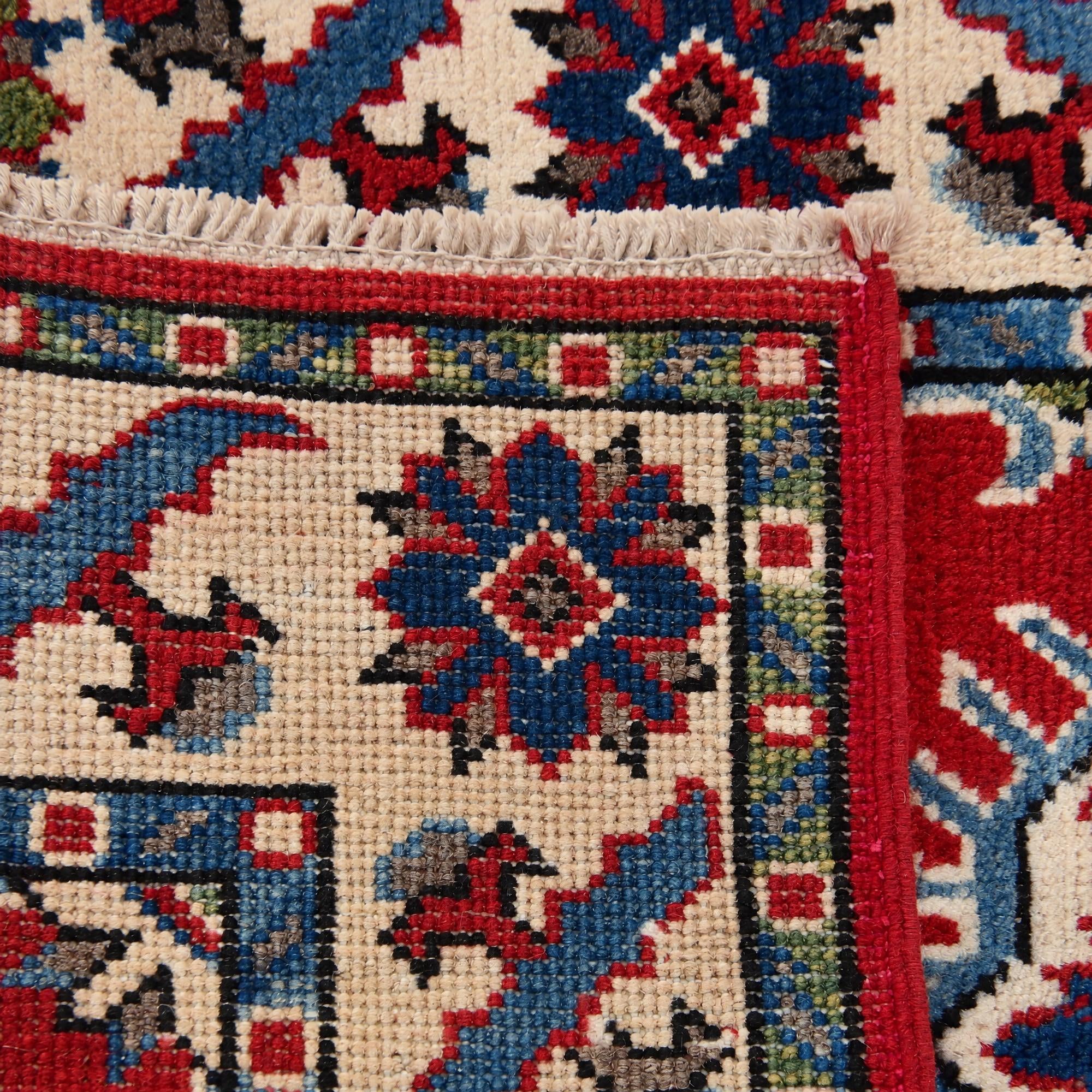 60cm x 90cm Hand Knotted Kazak Rug