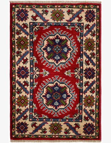 2' x 2' 11 Hand Knotted Kazak Rug