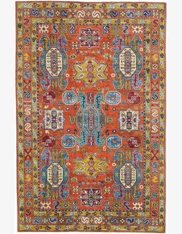 6' 6 x 10' Hand Knotted Kazak Rug