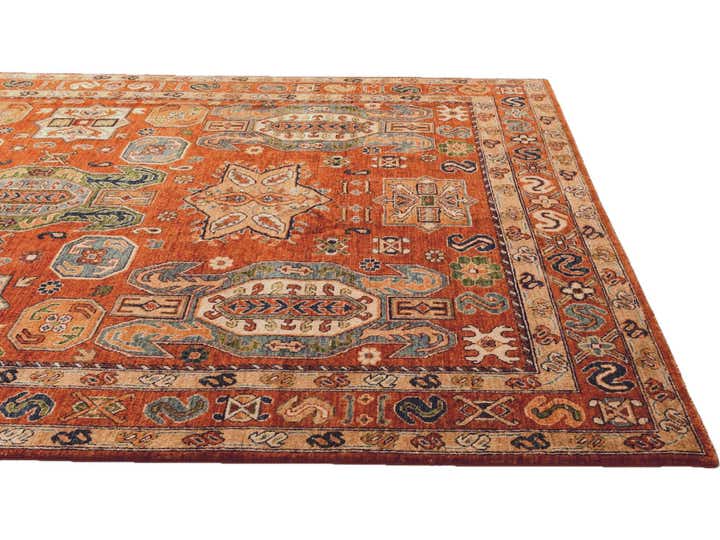 6' 8 x 10' 6 Hand Knotted Kazak Rug