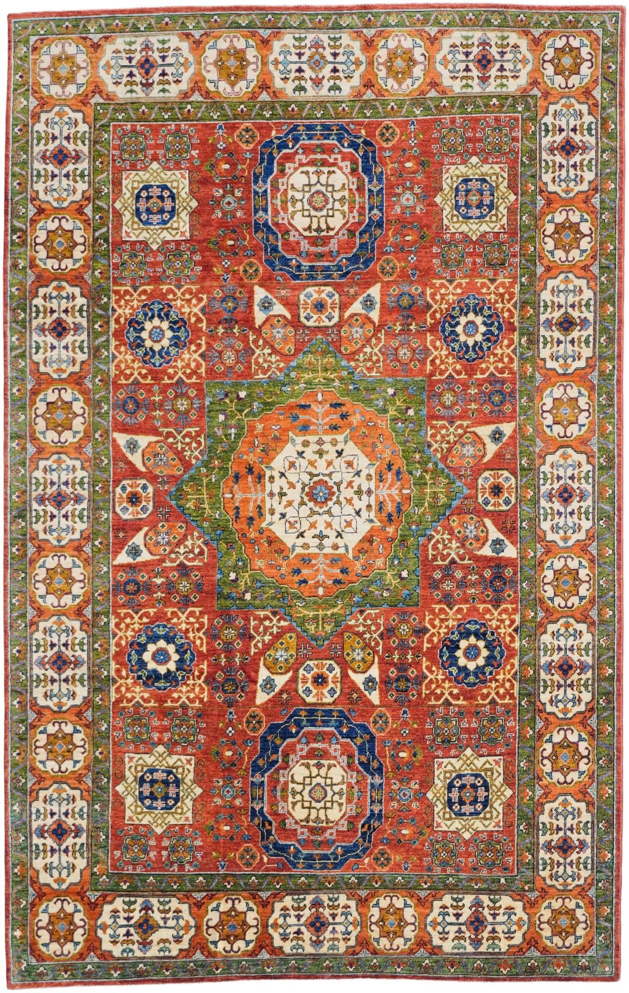 6' 9 x 10' 8 Hand Knotted Kazak Rug